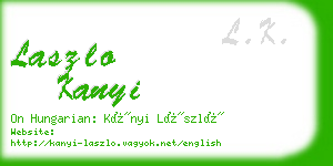 laszlo kanyi business card
